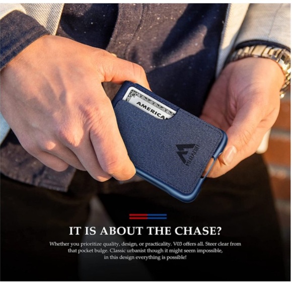 Men's Tactical Bifold Wallet - RFID Blocking Aluminum Frame, Spring Lock, Tree Pattern, Minimalist Design - View #3